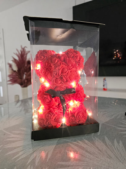 Oso de Rosas “Eterno Amor” (Rojo)